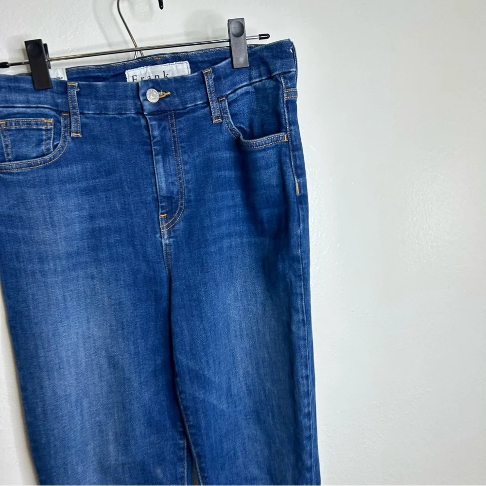 Frank & Eileen Flannigan Dark Wash Flare Jean Raw Hem Size 29